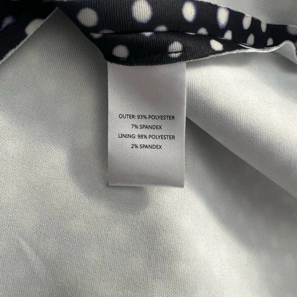 Saloni Amelia Neoprene Mini Polka Dot Dress‎ Black White Size 6 - Picture 12 of 12